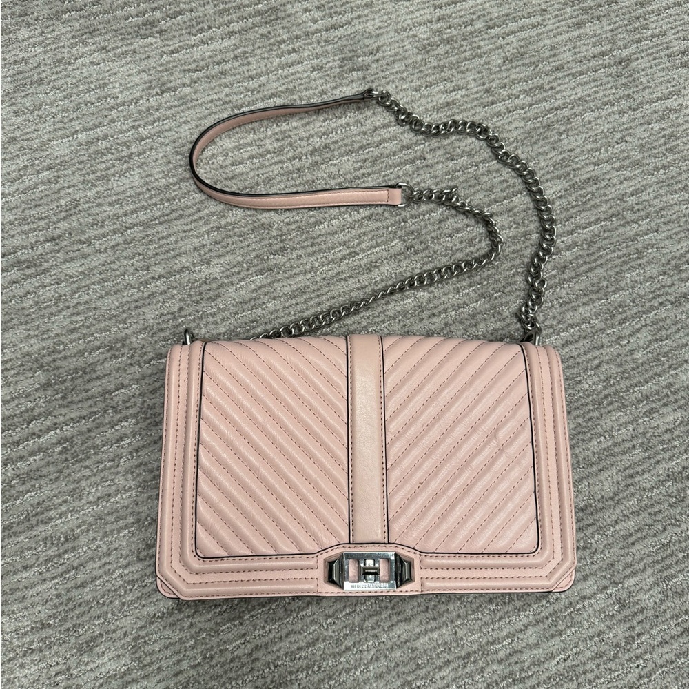 Rebecca Minkoff Pink Chevron Quilted Crossbody